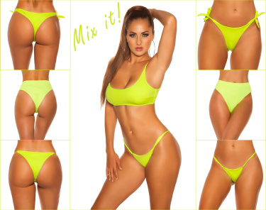 Mix it!!! bikini top met verstelbare bandjes neongeel